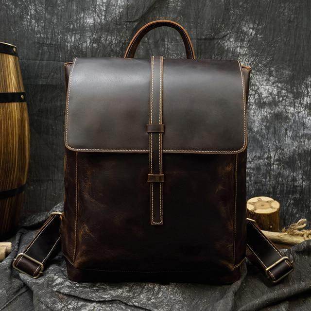 Stylish leather backpacks for men designed for travel with a classic rugged look