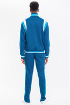 Men's 2PC Track Set in Blue from VacationGrabs featuring a stylish mens tracksuit set design