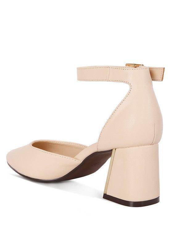 Rag Company stylish metallic sandals with a block heel and ankle strap for chic fashion