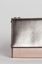 Bella Chic stylish silver purse for women with textured metallic surface and compact design