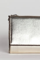 Bella Chic stylish silver purse for women with textured metallic finish and sleek design