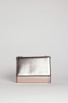 Bella Chic stylish silver purse for women with metallic finish and compact design