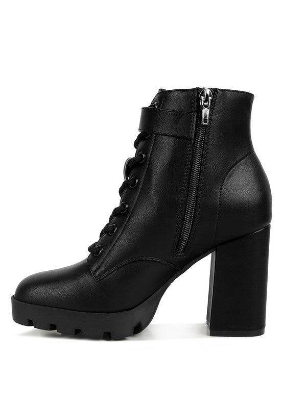 Rag Company stylish vacation boots with lace-up design and chunky heel for fashionable outings