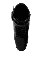 Rag Company stylish vacation boots in black with a sleek design and buckle accents