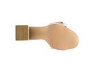 Sole view of Rag Company stylish vacation sandals with a comfortable block heel