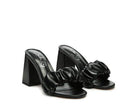 Rag Company stylish vacation sandals with a chunky heel and ruched design for elegant summer outings