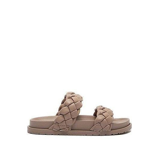 Let's See Style stylish vacation sandals in tan with braided straps for comfort and style