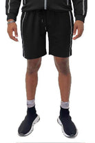 Taped Striped Shorts Mens Activewear - VacationGrabs