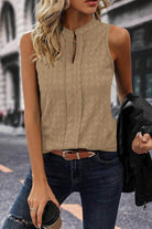 Textured Notched Tank - VacationGrabs