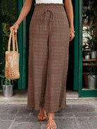Tied Wide Leg Pants - VacationGrabs