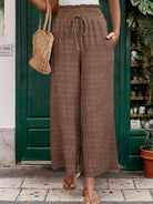 Tied Wide Leg Pants - VacationGrabs