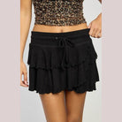 Tiered Ruffle Mini Skort - VacationGrabs