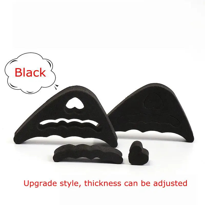 Black toe plug soft half insoles for customizable comfort