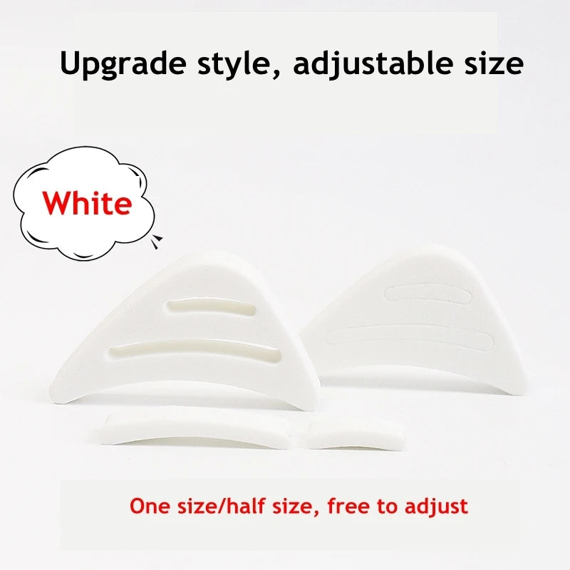 White toe plug soft half insoles for adjustable foot comfort