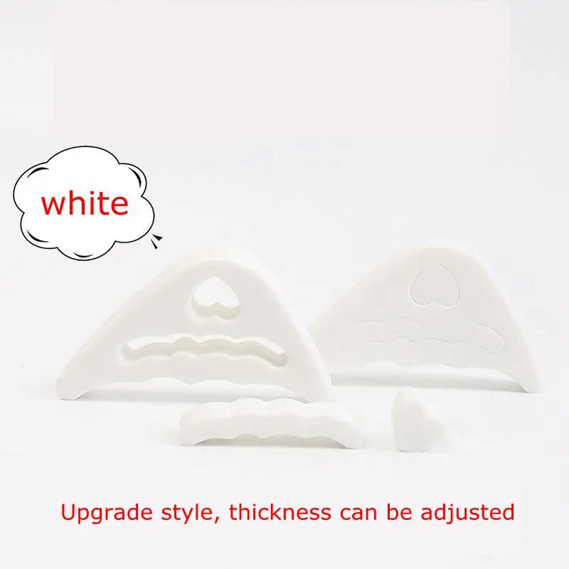 White toe plug soft half insoles for adjustable thickness comfort