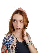 Leto Accessories topknot headband for women in soft pink, perfect for stylish hair accessories
