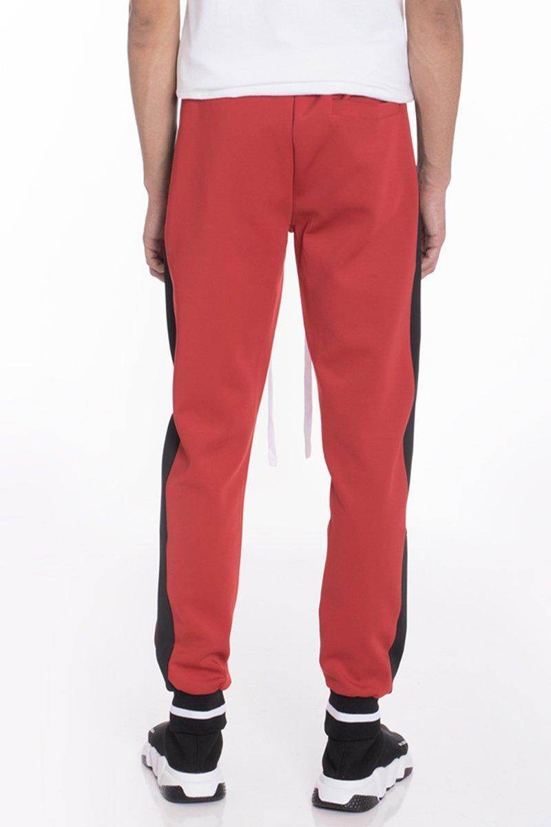 Men's 2PC Track Sets in red and black, stylish 2 piece tracksuit for men with comfortable fit