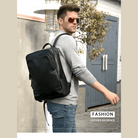 Stylish leather travel backpack for men and women, perfect for daily use or travel adventures