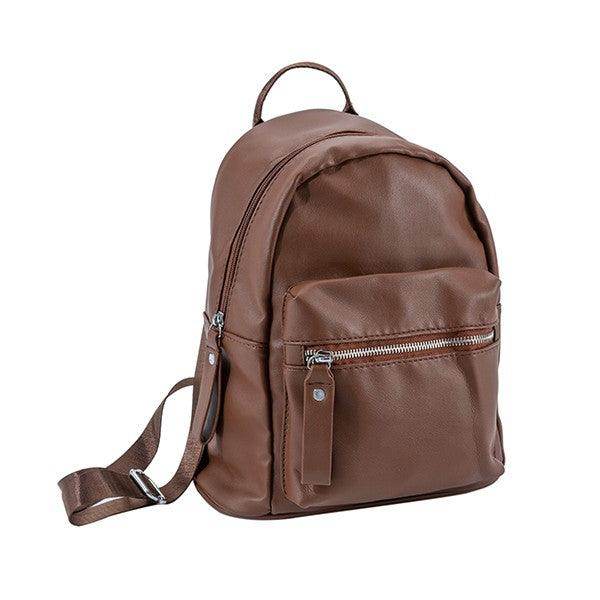 Bella Chic Brown Leather Women's Travel Backpack for Vacations with Stylish Design and Functional Pockets