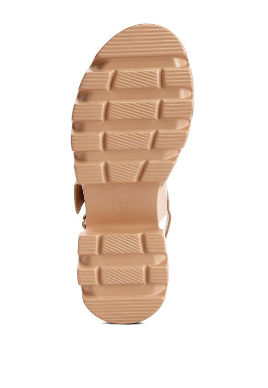 Sole of trendy vacation footwear by Rag Company showing durable grip and comfortable design