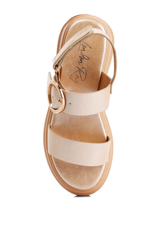 Rag Company stylish sandal featuring a unique buckle design, perfect trendy vacation footwear