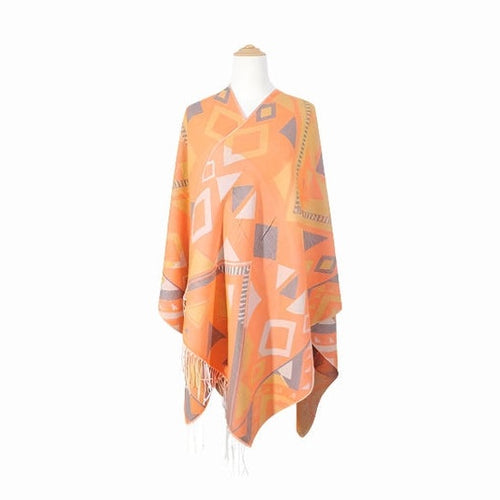 Tribal Print Poncho - VacationGrabs