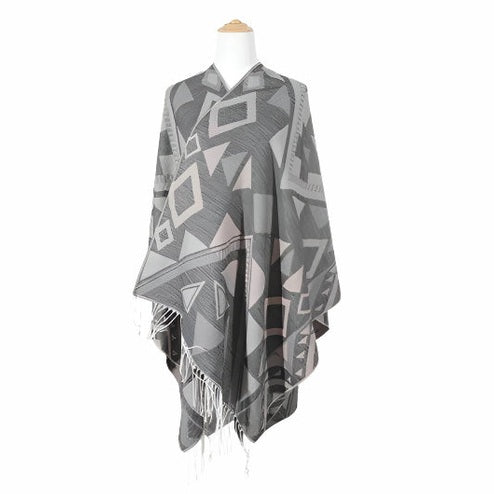 Tribal Print Poncho - VacationGrabs