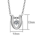 TS572 - Rhodium 925 Sterling Silver Necklace with AAA Grade - VacationGrabs