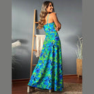 Twisted Printed V-Neck Cami Dress - VacationGrabs