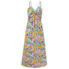 Twisted Printed V-Neck Cami Dress - VacationGrabs