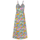 Twisted Printed V-Neck Cami Dress - VacationGrabs