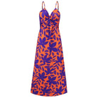 Twisted Printed V-Neck Cami Dress - VacationGrabs