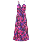 Twisted Printed V-Neck Cami Dress - VacationGrabs