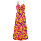 Twisted Printed V-Neck Cami Dress - VacationGrabs