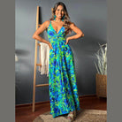 Twisted Printed V-Neck Cami Dress - VacationGrabs