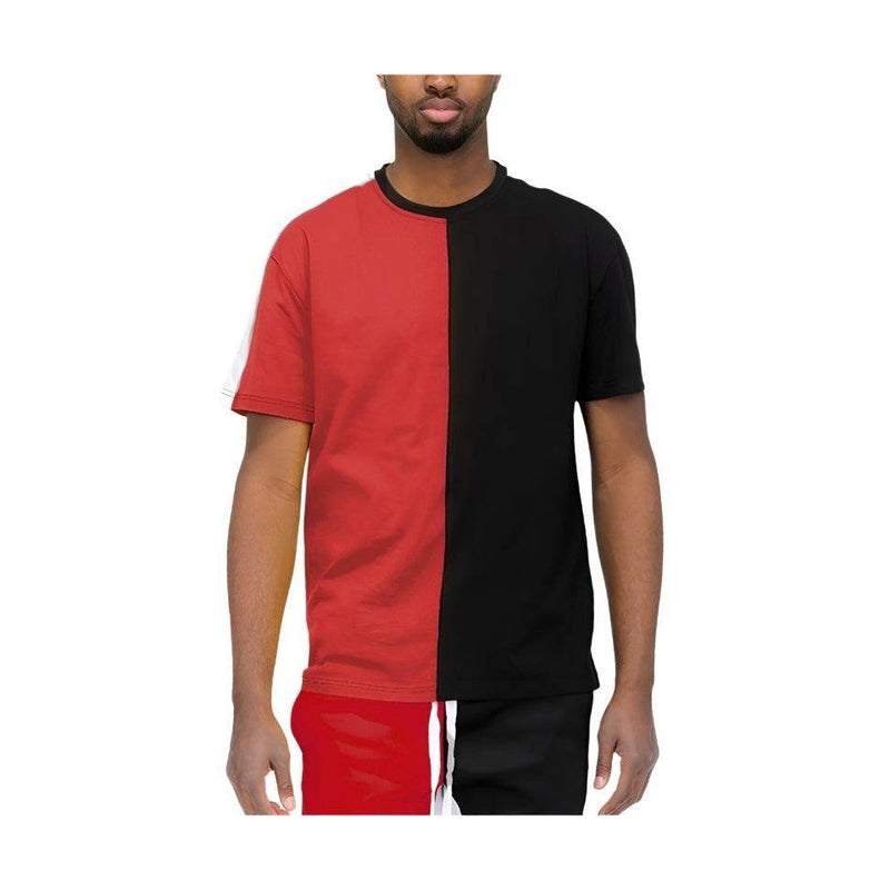 Duo Color Block Short Sleeve Tshirts - VacationGrabs