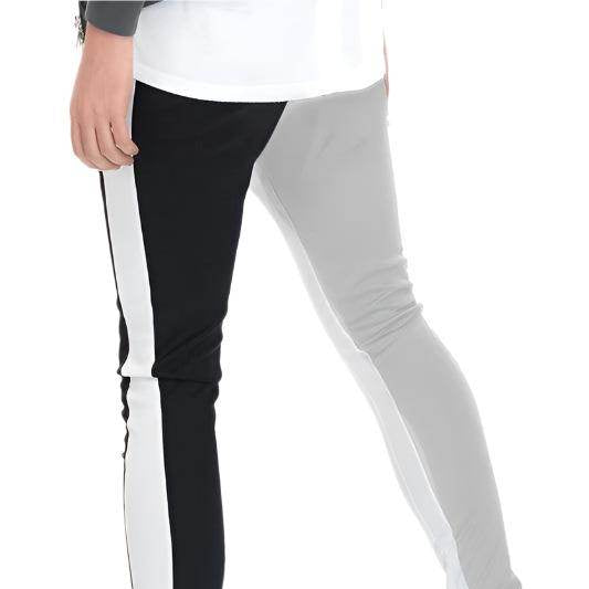 Two Tone Color Block Track Pants Joggers - VacationGrabs