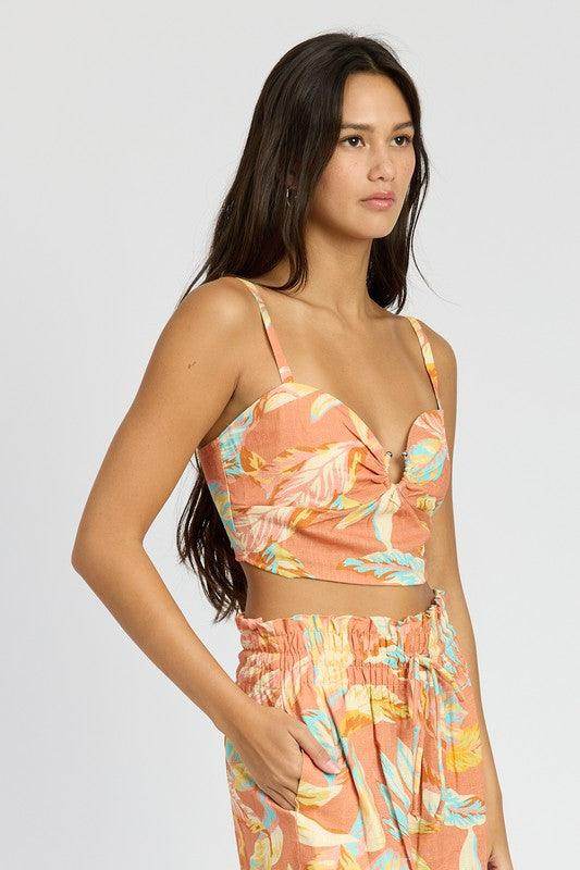 U Ring Hanky Hem Top - VacationGrabs