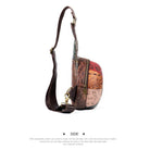 Unique leather handbag women featuring vibrant patterns and a stylish design, perfect for everyday use.