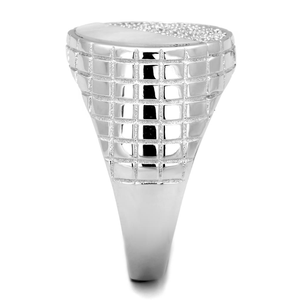 Unique sterling silver mens ring with a distinctive textured design for stylish accessories