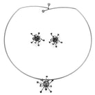 Unique vacation jewelry for women featuring a stylish choker and matching earrings in a modern design