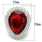 Stunning red teardrop ring from VacationGrabs, a unique vacation jewelry for women with sparkling accents.