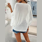 V-Neck Batwing Sleeve Knit Top - VacationGrabs