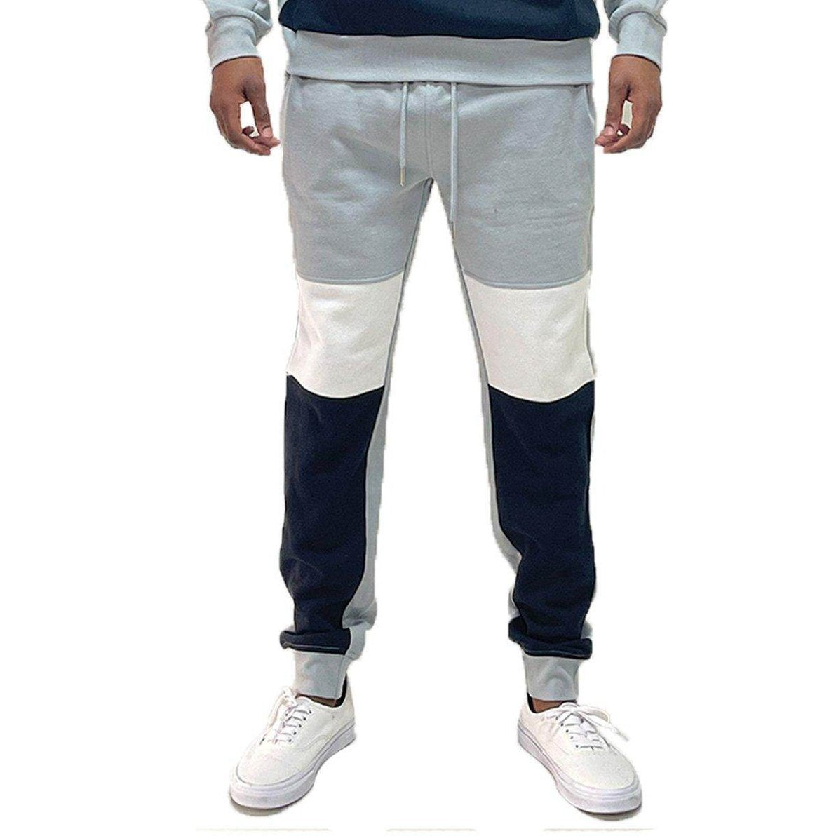 VacationGrabs Men's Joggers in Gray and Navy, perfect for vacation casual wear pants