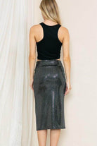 Stylish black Vacation Fashion Skirt by Orange Farm Clothing in a sleek and shiny design