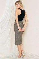 Stylish Women's Vacation Fashion Skirt in shimmering fabric, perfect for summer outings and casual gatherings