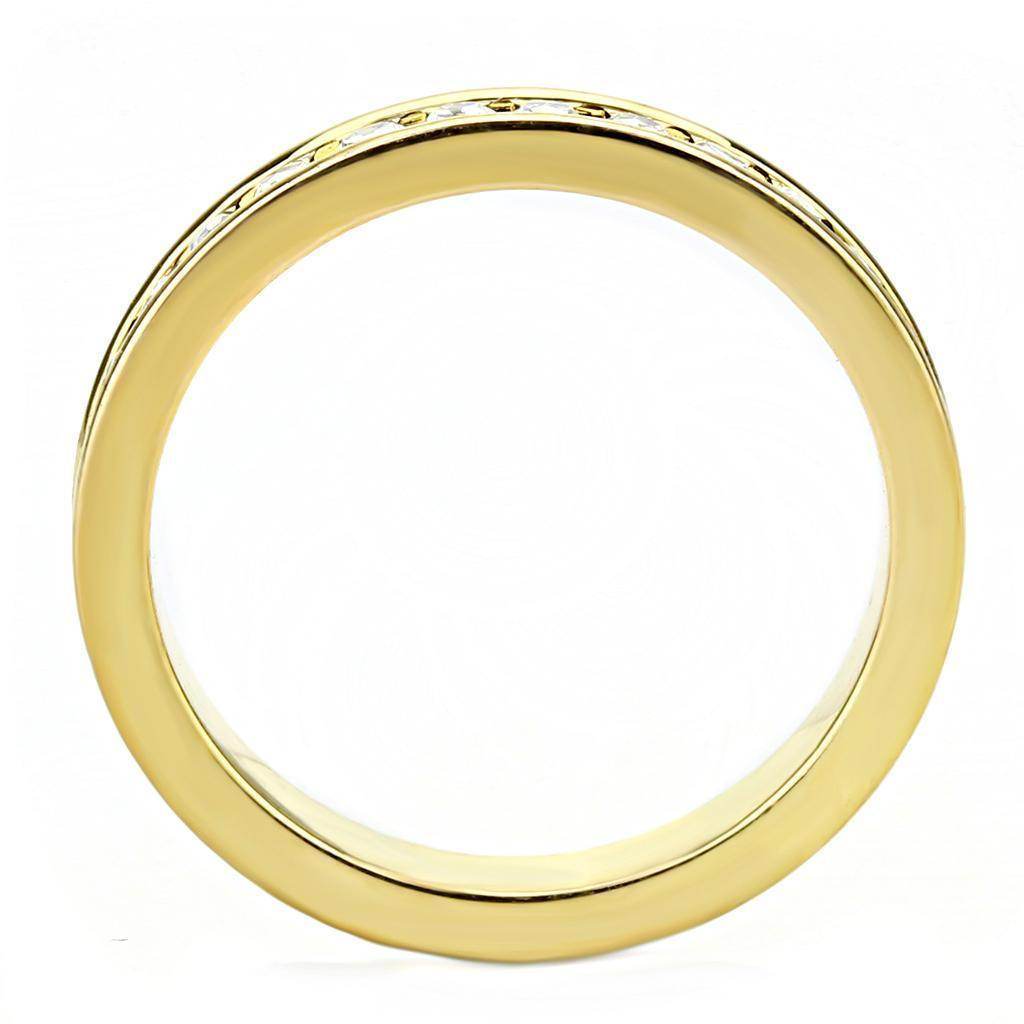 Elegant gold ring featuring a smooth finish, perfect as vacation jewelry for women