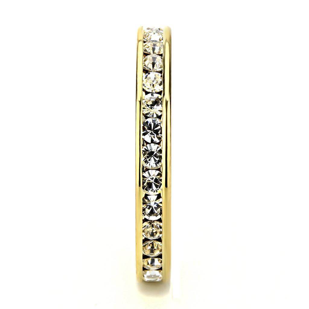Elegant gold hoop necklace adorned with sparkling stones, ideal as vacation jewelry for women