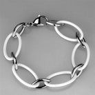 Stylish white and silver bracelet from VacationGrabs, perfect vacation jewelry for women.