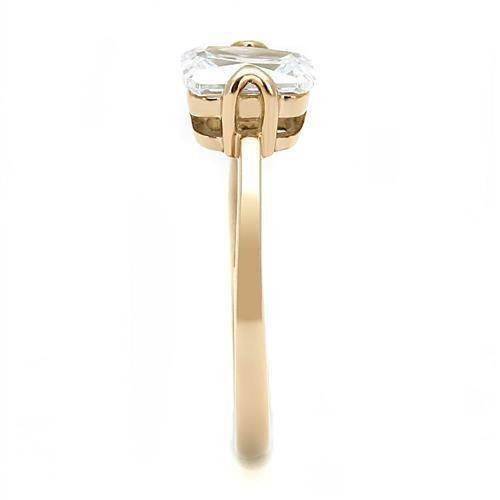 Vacation jewelry rose gold ring featuring a sparkling central gemstone and sleek band design